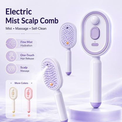 💖LAST DAY SALE 60% OFF💁‍♀️✨Electric Spray Air Cushion Massage Comb💨| Self-Cleaning Anti-Tangle ✨ | Perfect for Dry, Brittle Hair 💧🌟