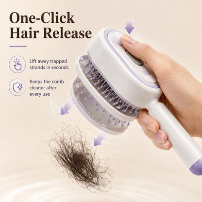 💖LAST DAY SALE 60% OFF💁‍♀️✨Electric Spray Air Cushion Massage Comb💨| Self-Cleaning Anti-Tangle ✨ | Perfect for Dry, Brittle Hair 💧🌟
