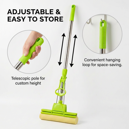 All-in-One Foldable Floor Cleaning Squeeze Mop