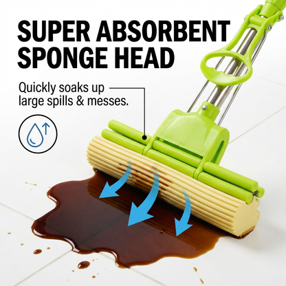 All-in-One Foldable Floor Cleaning Squeeze Mop