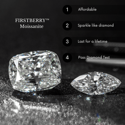Round Solitaire Stud Earrings - Moissanite