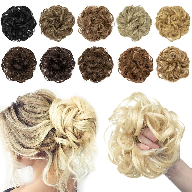 💗💗LAST DAY - BUY 1 GET 1 FREE + FREE GIFT!!💗Messy Curly Hair Bun Scrunchie Extensions