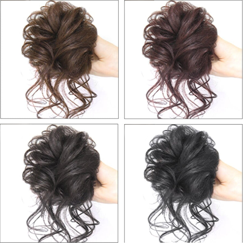 💗💗LAST DAY - BUY 1 GET 1 FREE + FREE GIFT!!💗Messy Curly Hair Bun Scrunchie Extensions