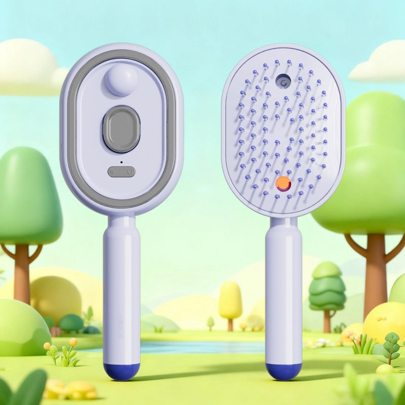💖LAST DAY SALE 60% OFF💁‍♀️✨Electric Spray Air Cushion Massage Comb💨| Self-Cleaning Anti-Tangle ✨ | Perfect for Dry, Brittle Hair 💧🌟