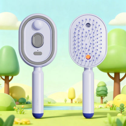 💖LAST DAY SALE 60% OFF💁‍♀️✨Electric Spray Air Cushion Massage Comb💨| Self-Cleaning Anti-Tangle ✨ | Perfect for Dry, Brittle Hair 💧🌟