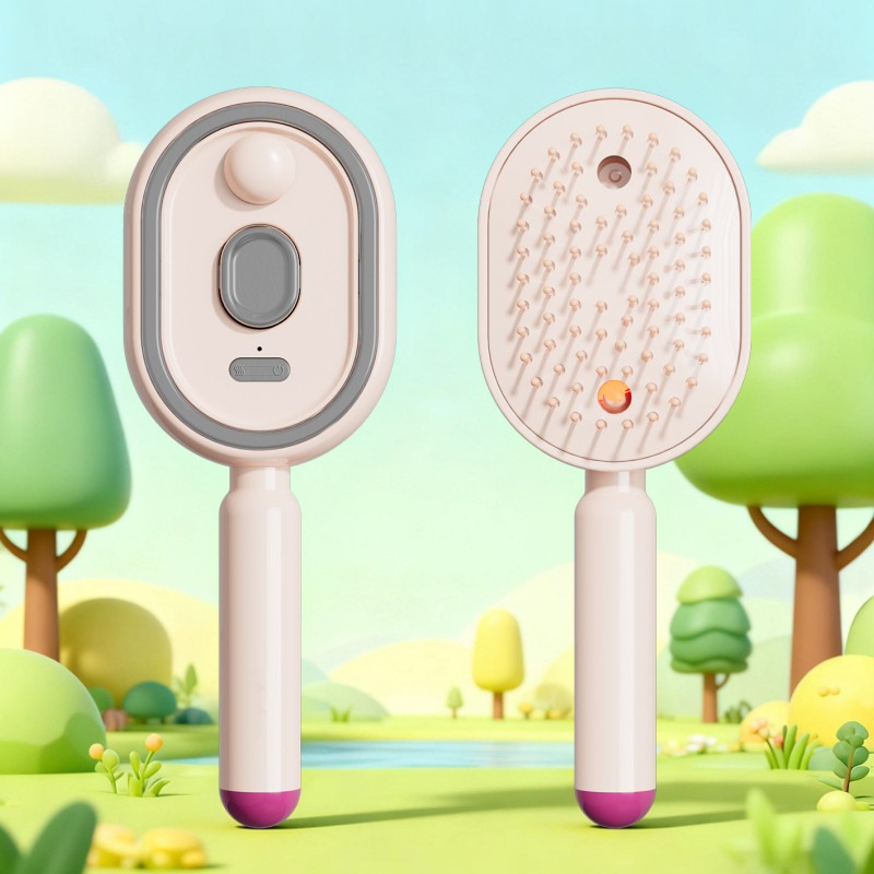 💖LAST DAY SALE 60% OFF💁‍♀️✨Electric Spray Air Cushion Massage Comb💨| Self-Cleaning Anti-Tangle ✨ | Perfect for Dry, Brittle Hair 💧🌟