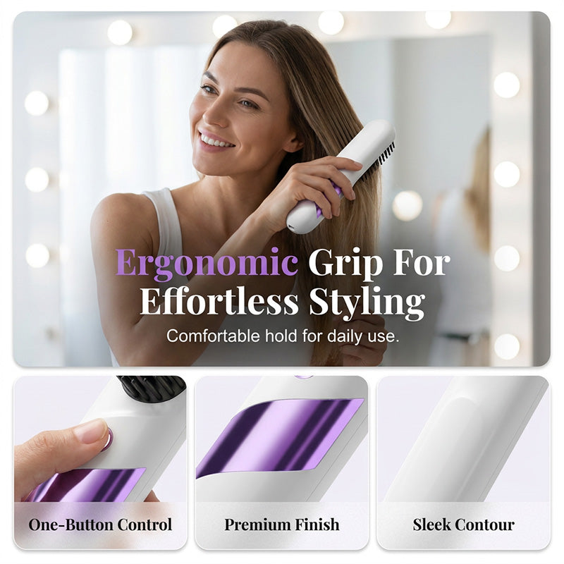 ⏰Limited Offer 50% OFF!🔥Cordless Ceramic Hair Straightener Brush for Smooth, Salon-Style Hair Anywhere💇‍♀️ Say Goodbye to Frizzy Hair in Seconds